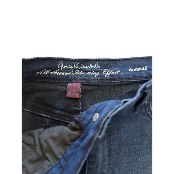 GLORIA VANDERVILT Slimming Effect Denim Shorts Size 6 - Picture 8 of 8